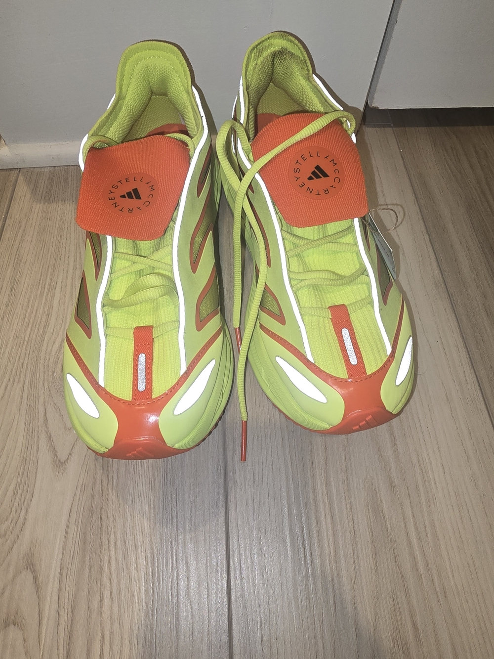 adidas by Stella McCartney Neon Lime & Orange Running Sneakers